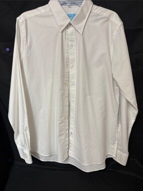 J. McLaughlin Men's White Button-Down Dress Shirt